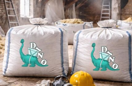 Energetische Sanierung steigert Mineralwolle-Abfallmengen: zertifizierte Big Bags für (Foto: DINO Containerdienst Berlin GmbH)